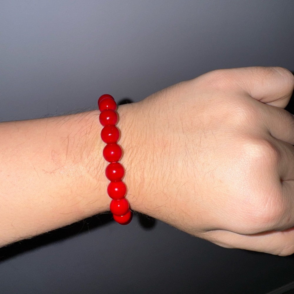 Red Beaded Bracelet